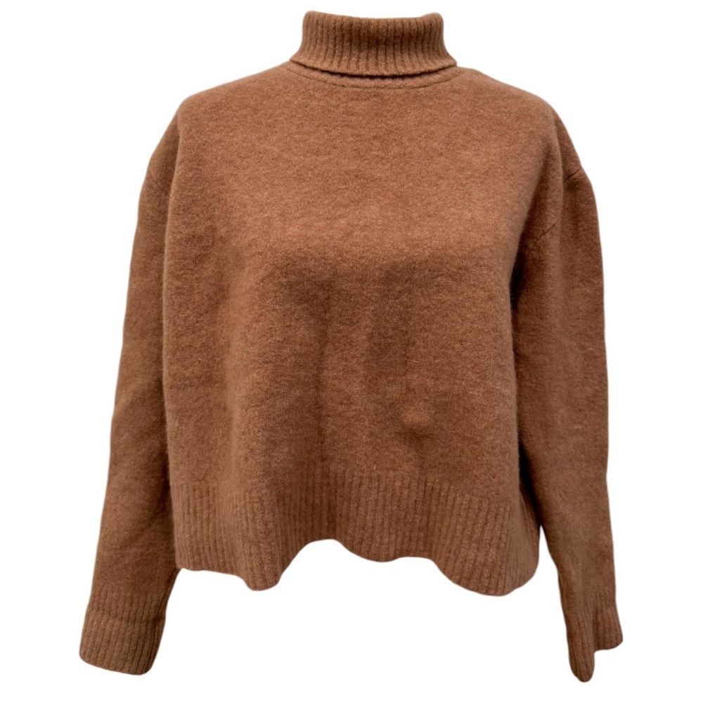 Zara Knit - Italian Yarn Wool Blend Brown Long sleeve Sweater Size Small